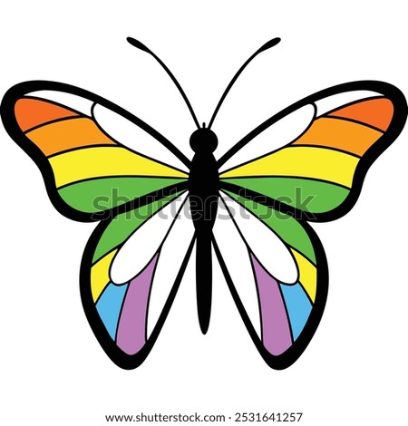 colorful metamorphosis silhouette vector line art illustrator