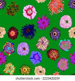 colorful meter pattern suitable for textile consisting of flowers