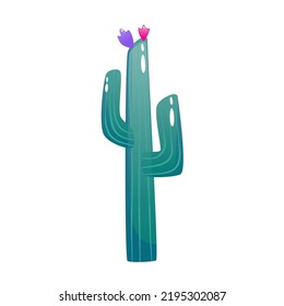 Colorful mexican cactus. Vector cartoon illustration design. Bright cactus for celebrating the day of death
