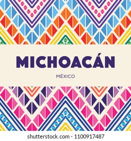 Colorful Mexican Embroidery Style Composition – Copy Space