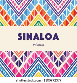 Colorful Mexican Embroidery Style Composition – Copy Space