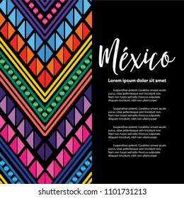 Colorful Mexican Embroidery Style Composition – Copy Space