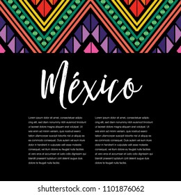 Colorful Mexican Embroidery Style Composition – Copy Space