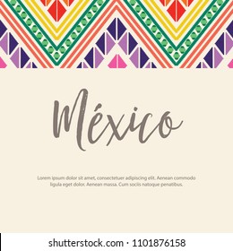 Colorful Mexican Embroidery Style Composition – Copy Space