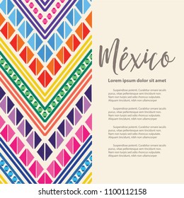Colorful Mexican Embroidery Style – Copy Space 