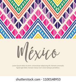 Colorful Mexican Embroidery Style – Copy Space 