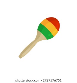 Colorido mexicano maraca shaker, ilustração vetorial