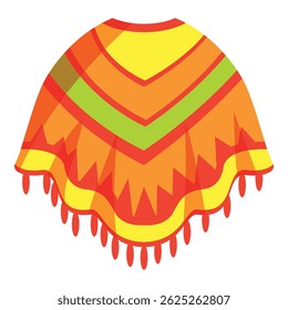 Colorful mexican poncho featuring a vibrant pattern, perfect for cinco de mayo celebrations