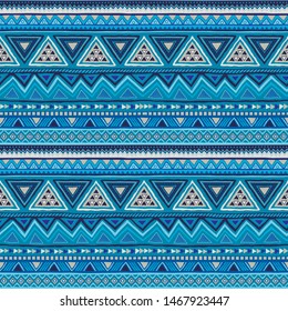 Colorful Mexican seamless pattern. Native American backdrop. 
Aztec ethnic geometric print. Vector
