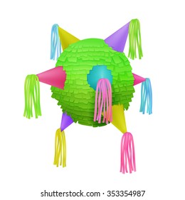 Colorful Mexican Star-shape Pinata