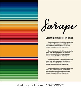 Colorful Mexican Traditional Sarape Composition – Copy Space 