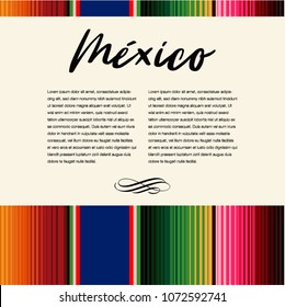 Colorful Mexican Traditional Sarape Composition – Copy Space 