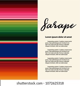 Colorful Mexican Traditional Sarape Composition – Copy Space 