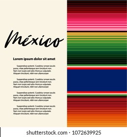 Colorful Mexican Traditional Sarape Composition – Copy Space 