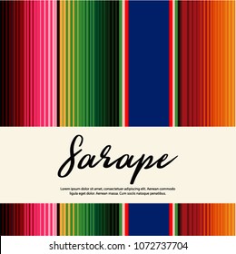 Colorful Mexican Traditional Sarape Composition – Copy Space 