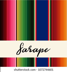 Colorful Mexican Traditional Sarape Composition – Copy Space 