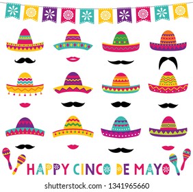 Colorful Mexican Vector Sombreros Set Stock Vector (Royalty Free ...