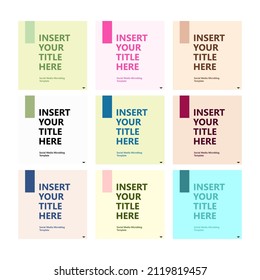 Colorful microblog cover or front page vector template for social media posts.