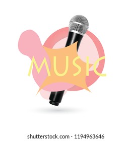 Colorful microphone design and music