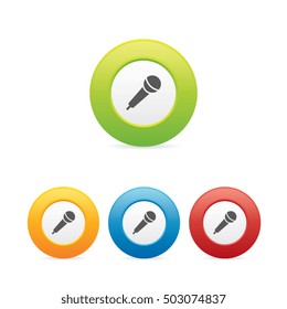 Colorful Microphone Icons