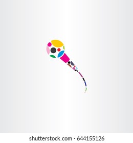 colorful microphone logo icon 