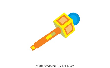 a colorful microphone vector illustration