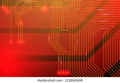 Colorful microscheme design. Vector micro chip, micro scheme elements design. Abstract technology, IT thematic background. Circuit Board Vector Illustration.