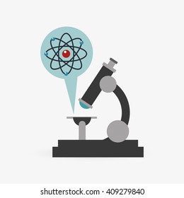 Colorful microscope design over white background