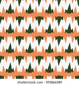 Colorful middle east traditional silk fabric chevron zig zag seamless pattern, vector