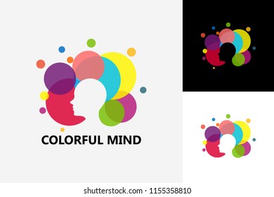 Colorful Mind Logo Template Design Vector, Emblem, Design Concept, Creative Symbol, Icon
