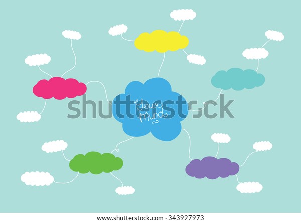 Colorful Mindmap Design Concept Clouds Space Stock Vector (Royalty Free ...