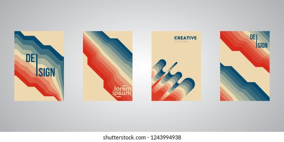 colorful minimal background. set modern cover abstract background. cool gradient shapes composition. Eps10 vector. 
