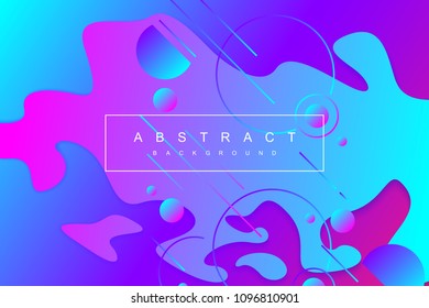 Colorful minimal geometric background. Composition with simple shapes trendy gradients.