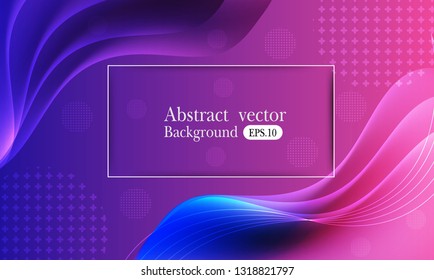 Colorful Minimal geometric background. Fluid shapes composition. Eps10 vector. 