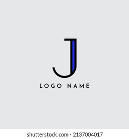 Colorful minimal initial letter J logo icon