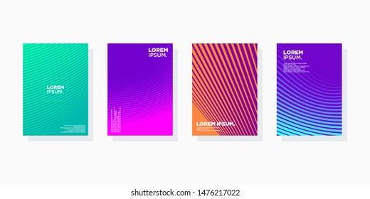 colorful minimal Modern cover abstract background covers set. Cool gradient shapes composition eps 10 vector