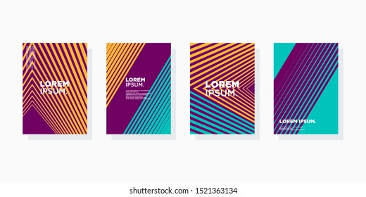 colorful minimal Modern cover abstract background covers set. Cool gradient shapes composition eps 10 vector