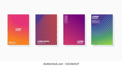 conjunto de capas de fundo abstrato de capa moderna minimalista colorido. Composição de formas de gradiente legal eps 10 vector