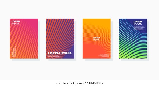 colorful minimal Modern cover abstract background covers set. Cool gradient shapes composition eps 10 vector