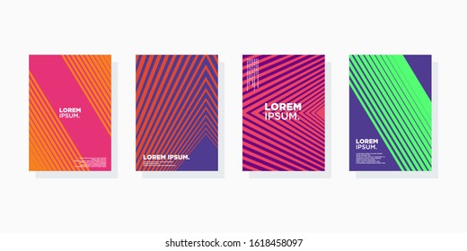 colorful minimal Modern cover abstract background covers set. Cool gradient shapes composition eps 10 vector