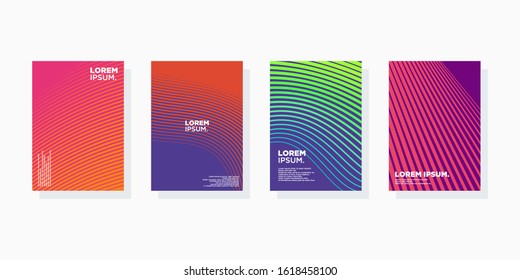 colorful minimal Modern cover abstract background covers set. Cool gradient shapes composition eps 10 vector