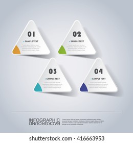 Colorful Minimal Paper Cut Infographics Design, Presentation Template - Triangles