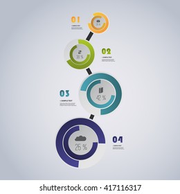 Colorful Minimal Paper Cut Infographics Design, Presentation Template