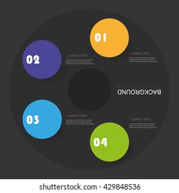 Colorful Minimal Paper Cut Infographics Design - Circles
