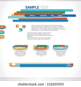 Colorful but minimal template for website