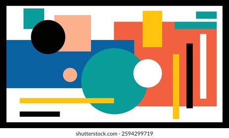 colorful minimalist abstract geometric wall art. Great for beautifying the walls of the house