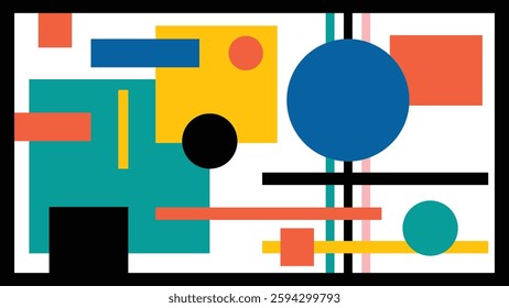 colorful minimalist abstract geometric wall art. Great for beautifying the walls of the house