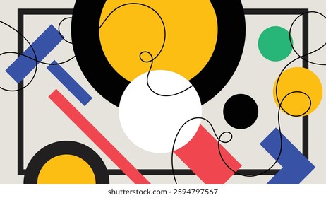 colorful minimalist abstract geometric wall art. Great for beautifying the walls of the house