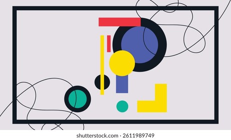 colorful minimalist abstract geometric wall art. Great for beautifying the walls of the house