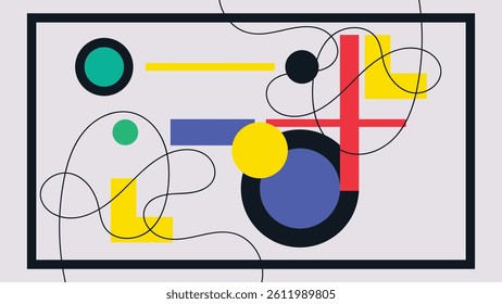 colorful minimalist abstract geometric wall art. Great for beautifying the walls of the house